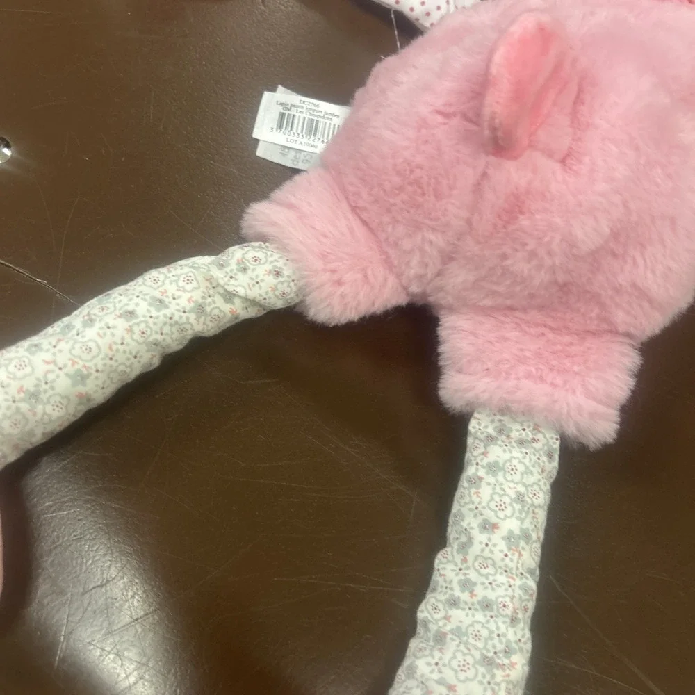 DOUDOU D&C  PARIS FRANCE PINK BUNNY RABBIT PLUSH 14